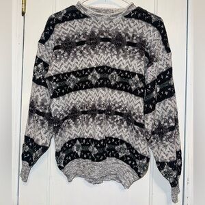 Classic Black and Gray Crewneck Sweater
